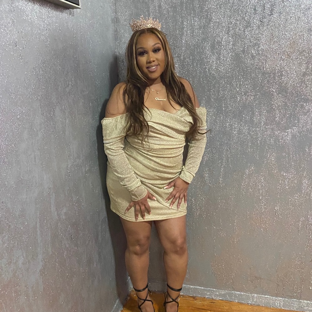 Pretty little things GOLD DRESS